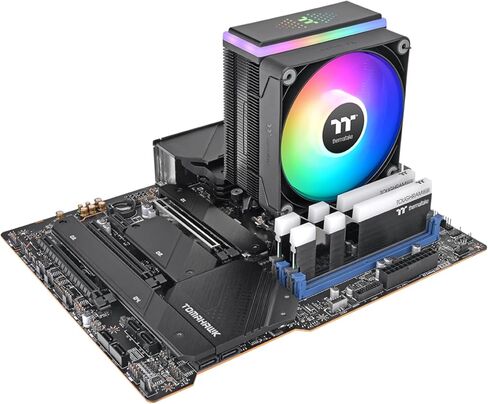 Thermaltake ASTRIA 600 ARGB CPU Cooler, Comaptible with latest Intel LGA 1700 and AMD AM5 CPU, Dual Tower, 265W TDP cooling power, CL-P121-CA12SW-A in Saudi Arabia