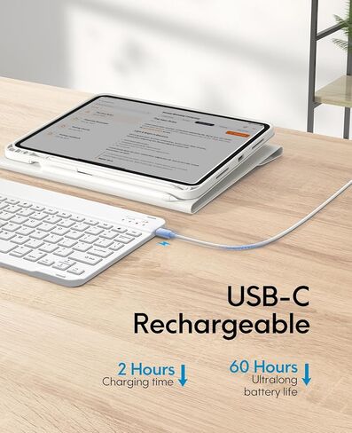 CHESONA iPad Pro 11 Inch (M4) 2024 Case with Keyboard, Magnetic Detachable Keyboard, Precise Cutouts Case with Pencil Holder, Type-C Rechargeable, Wireless Folio Keyboard Case for iPad Pro 11'', Black in Saudi Arabia