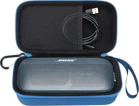 Carrying Case for Bose SoundLink Flex Bluetooth Portable Speaker, Outdoor Travel Wireless Waterproof Speaker Bag Storage Holder, Mesh Pocket for USB Type C Cable Charger, Purple in Saudi Arabia