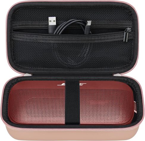 Carrying Case for Bose SoundLink Flex Bluetooth Portable Speaker, Outdoor Travel Wireless Waterproof Speaker Bag Storage Holder, Mesh Pocket for USB Type C Cable Charger, Purple in Saudi Arabia