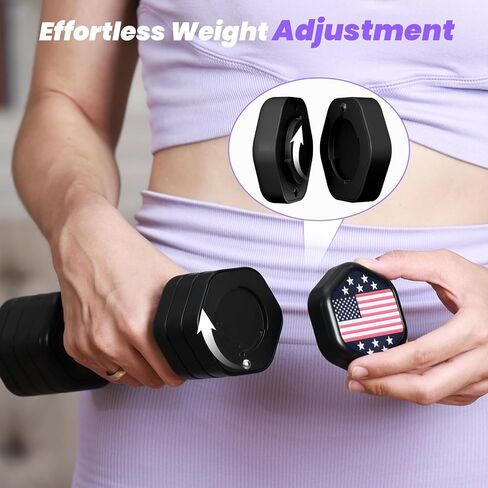 Adjustable Dumbbell Set of 2, 4 in 1 Hand Weights for Women at Home, 5 lb Weights Dumbbells Set of 2, Each 2lb 3lb 4lb 5lb with TPU Soft Rubber Handle for Home Gym Exercise Training, Purple in Saudi Arabia