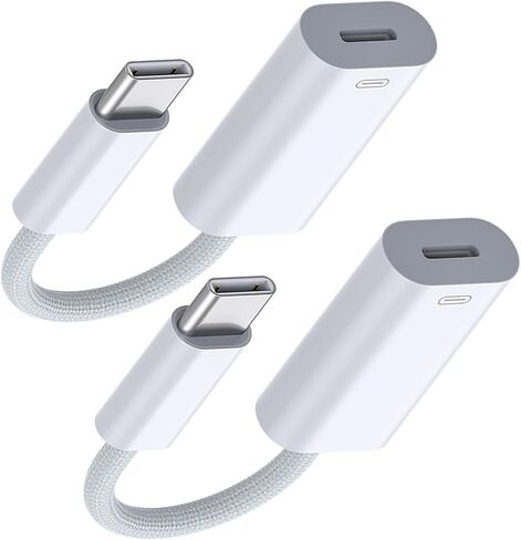USB C to Lightning Audio Adapter (Not Support Data Transfer& Charging), USB C Male to Lightning Female Connector Headphone Adapter for iPhone 15 iPad Pro iMac Pro,MacBook 12 and more devices. in Saudi Arabia