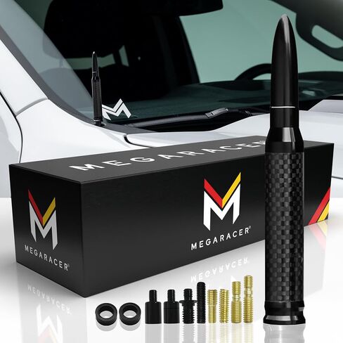 Universal 50 Cal Bullet Antenna Silverado 1500 Ford F150 RAM GMC Sierra Jeep Wrangler Bronco Tundra | Truck Antenna | Antena Para Carro | Car Antenna Replacement | Antenna for Truck | 5.5 Inch Black in Saudi Arabia