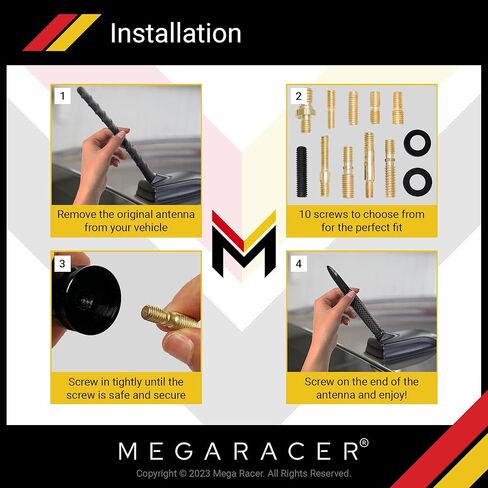 Universal 50 Cal Bullet Antenna Silverado 1500 Ford F150 RAM GMC Sierra Jeep Wrangler Bronco Tundra | Truck Antenna | Antena Para Carro | Car Antenna Replacement | Antenna for Truck | 5.5 Inch Black in Saudi Arabia