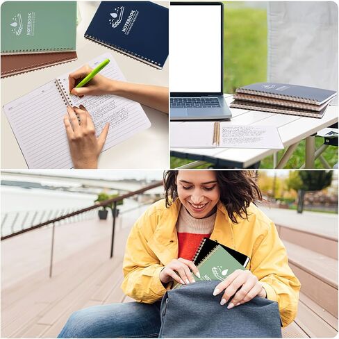 Koogel Spiral Notebook A5, Waterproof Notepad Ruled Notebook 60 Sheets Stone Paper All Weather Notebook for School Office Camping Outdoor Activities, Black in Saudi Arabia