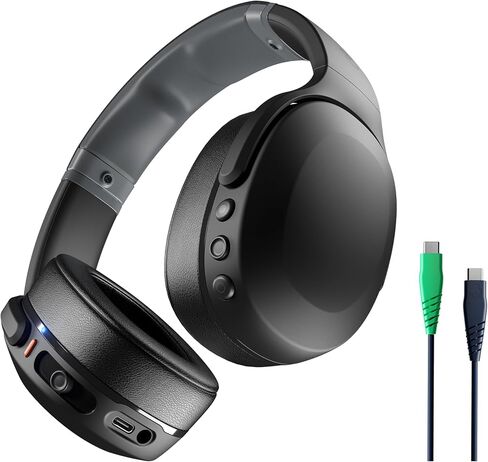 Skullcandy Crusher Evo Over-Ear Wireless Headphones with Sensory Bass with Charging Cable, 40 Hr Battery, Microphone, Works with iPhone Android and Bluetooth Devices - Bone in Saudi Arabia