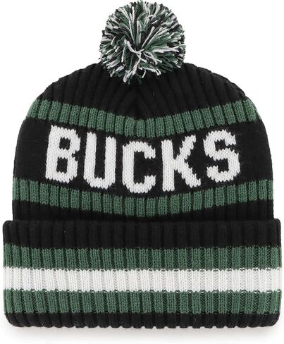 47 NBA Unisex-Adult Primary Logo Bering Cuffed Knit Pom Beanie Hat (Atlanta Hawks Red) in Saudi Arabia