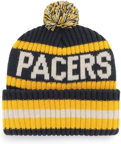 47 NBA Unisex-Adult Primary Logo Bering Cuffed Knit Pom Beanie Hat (Atlanta Hawks Red) in Saudi Arabia