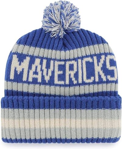 47 NBA Unisex-Adult Primary Logo Bering Cuffed Knit Pom Beanie Hat (Atlanta Hawks Red) in Saudi Arabia
