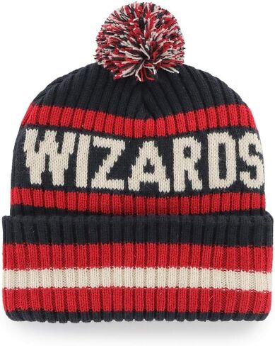 47 NBA Unisex-Adult Primary Logo Bering Cuffed Knit Pom Beanie Hat (Atlanta Hawks Red) in Saudi Arabia