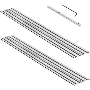 Fengind 110" Track Saw Guide Rail for DeWalt Track Saws, 55" x 2 Guide Rail with Connector Replace DeWalt DWS5020 Guide Rail, Perfect for DeWalt Track Saw and Woodworking Longer Cuts, 2 Year Warranty