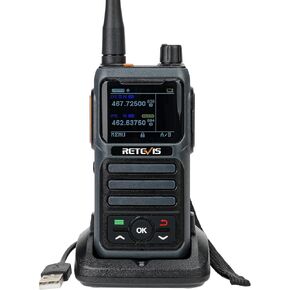 Retevis RB17P GMRS Radio,Long Range Two Way Radio Rechargeable,2200mAh SOS Siren NOAA Scanning & Receiving, Handheld Walkie Talkies for Adults(1 Pack)