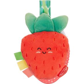 Melissa & Doug Multi-Sensory Peek-a-Boo Berry Take-Along Clip-On Infant Travel Toy Stroller Toy for Baby Newborn to 12m+