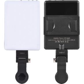 Andoer Portable Clip on Light for Tablet Laptop 5W Lamp Bi-color LED Light Pocket Vlog Light 2500K-9000K Color Temperature Dimmable with LCD Screen for Live Streaming Home Studio Comercial Photography