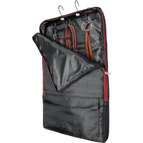 ASOOLL Horse Bridle Bag,Bridle/Halter Bag with 3 Prong Tack Rack,Horse Tack Carry Bag,Horse Harness Bag,Bridle Bag with Hooks for Horse Gear Storage