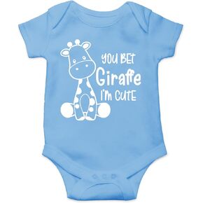 You Bet Giraffe I'm Cute - Animal Lovers Pun - Funny Cute Infant Creeper, One-Piece Baby Bodysuit