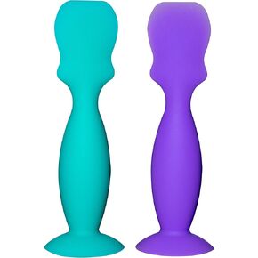 عبوة من قطعتين من ملعقة كريم حفاضات الأطفال الصغيرة | فرشاة ناعمة ومرنة من السيليكون لمؤخرة الأطفال كريم لطفح الحفاضات in Kuwait