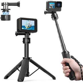 ULANZI MT-34 حامل ثلاثي القوائم قابل للتمديد لكاميرا Gopro، Go Quick II 20.7 بوصة حامل ثلاثي القوائم لكاميرا الحركة مع حزام يد 4 مراحل ملحقات مدونة فيديو محمولة لـ GoPro Hero 12 11 10 9/Max/DJI OSMO/Insta 360 in Kuwait