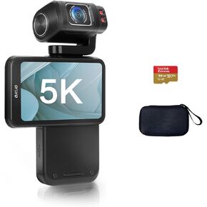 ORDRO M3 5K UHD Camera with 3.5-inch Flippable Touch Screen, 3250mAh Large Capacity Battery, IR Night Vision Function+64G High-Speed Micro SD Card