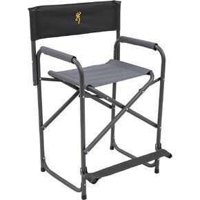Browning Directors Chair - Outdoor Folding Chairs Made with Durable Fabric and Sturdy Aluminum/Steel Frame, with Extra Tall Seat and Flip-Down Footrest