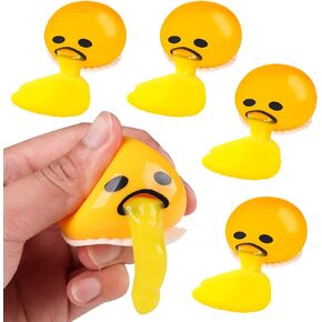 4 Pieces Yellow Round Vomit Sucking Lazy Egg Yolk, Vomit Egg Yolk, Stress Relief Toys,Lazy Stress Relief Toys,Stress Relief Fidget Toy