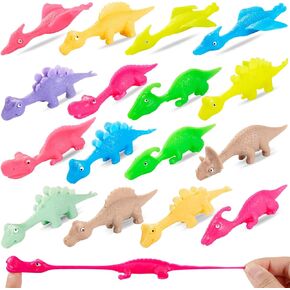 KXCOFTXI 16 Pcs Slingshot Dinosaur Finger Toys, Finger Slingshot Novelty Toys, Amusements Rubber Toy for School Party, Friends Gathering