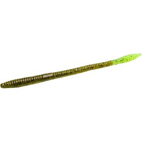 Zoom Trick Worm-Pack of 20 (Watermelon Red Chartreuse, 6.75-Inch)