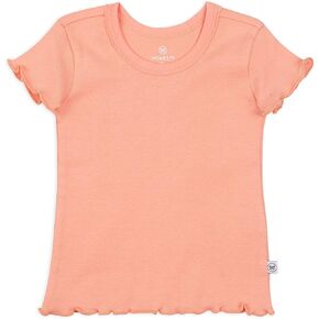 HonestBaby Baby Girls' Organic Cotton Rib Short Sleeve T-Shirt (Legacy)