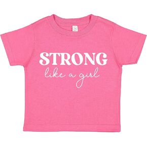Tees & Tails Strong Like A Girl Feminist Baby Infant Toddler Tee Shirt (Assorted Colors)