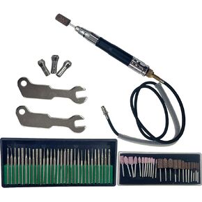 Engraving Polishing Pen Sander Air Grinder Kit Pneumatic Tool Engraving Pencil for Grinding,Carving,Rust(70000PRM 90psi)