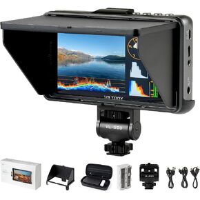 VILTROX DC-550 Lite شاشة لمس ميدانية للكاميرا، 4K HDMI 5.5 بوصة شاشة كاميرا DSLR 1920X1080 4K HDMI مدخل مخرج 3D Lut Video Peak Focus Assist مع غطاء ظلة in Kuwait