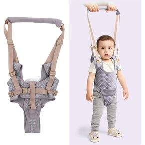 Baby Walking Harnesses, Lightweight Adjustable Detachable Crotch Pad Handheld Toddler Walk Assistant Belt Adjustable Standing Up and Walking Learning Helper for(Cherry Blossom Powder - Mesh Cloth)