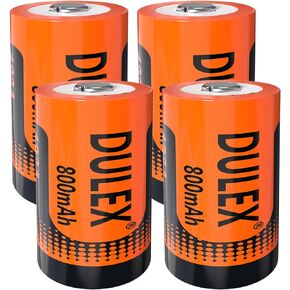 DULEX Arlo Rechargeable Bateries 123A, 12-Pack 800mAH ICR17335 NiMH Bateries Replacement CR123A for Arlo VMS3130 VMC3030 3200 3330 3430 3530 Security Cameras, Alarm System, Flashlight
