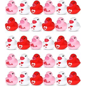 30 قطعة من البط المطاطي لعيد الحب على شكل قلب، ألعاب استحمام للأطفال، ألعاب حمام السباحة، بطات متنوعة بكميات كبيرة لتزيين هدايا حفلات الأطفال وتبادل الهدايا in Kuwait