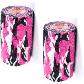 Vet Wrap Tape Self Adhesive Cohesive Bandage, Camo Camouflage Colors Dog Cat Horse Self Stick Adherent Tape 4 inch x 5 Yards 2, 4, 6, 12 or 24 Pack