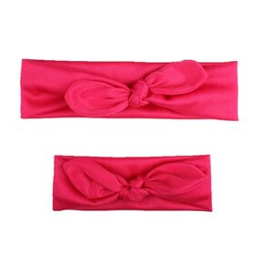 AKOAK 2 Pcs/Set Mother-daughter Matching Headband, Bow, Elastic Headband, Headband Accessories Family Headdress (Pink)