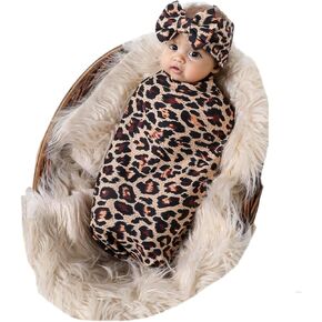 مجموعة بطانية استقبال من Galabloomer، مجموعة عصابة رأس بطبعة زهور، قماط أطفال، بطانيات استقبال (بقرة) in Kuwait