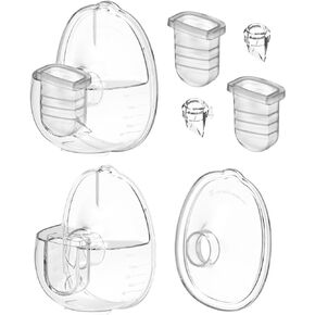 Wearable Breast Pump Replacement Parts Compatible with MomWills S28 Wearable Breast Pump, Include Duckbill Valve, Silicone Diaphragm, 24mm Flange, Milk Collector Cup