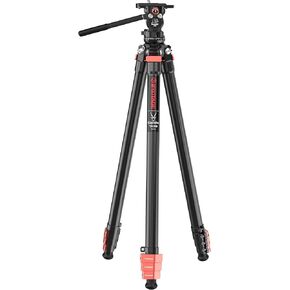 IFOOTAGE Gazelle TA3B+Komodo K3 Aluminum Camera Tripod with Fluid Head,Portable Travel Tripod,for Professional Photography, Content Creation, Vlogging and Video Production