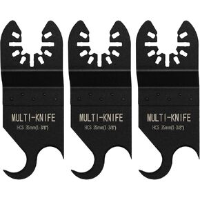 3pcs Oscillating Saw Blades Metal Cutting,Multitool Saw Blades for Cutting PVC Carpet,Roofing Shingles and Cardboard,Black in Kuwait