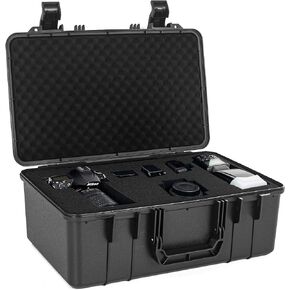 ITHWIU Protective Hard Case Shockproof Water-resistant with Customized DIY Foam Insert fit for Camera, Laptops, etc,17.3 X 11.5 X 6.5-Inch