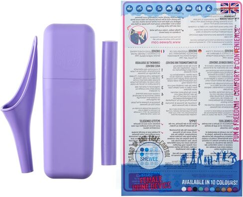 مبولة SHEWEE Extreme للإناث - صنع في المملكة المتحدة - جهاز تبول محمول وقابل لإعادة الاستخدام. المهرجانات، والتخييم، والسيارات، وأساسيات المشي لمسافات طويلة للنساء. حامل للتبول مع حقيبة حمل وأنبوب تمديد in Kuwait