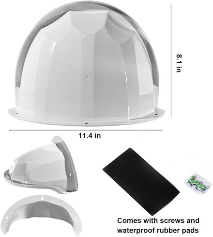 Universal Security Camera Sun Rain Cover Shield - Length 11.4", Width 8.0", Height 6.2" - Weatherproof Protective Roof for Dome/Bullet Outdoor Cameras (Black, 1Pack) in Kuwait