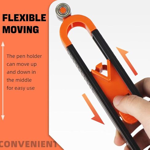 5 قطع من أداة قياس محيط الجسم الدقيق، أدوات قياس محيط الكونتور غير المنتظمة، مع أداة قفل سكريبي أداة قياس زاوية حافة النجارة لملف اللحام والأرضيات والبلاط in Kuwait