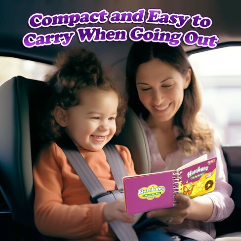 Preschool Learning Books, Alphabet Games ABC Letter Number Recognition Counting Toys Toddler Emotions Feelings Book, Flipbook Mini Board Books Set Activity Book Learning Activities, 4 Pcs in Kuwait