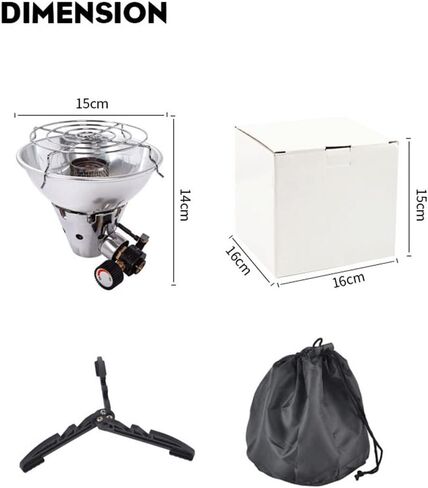 Camping Heater for Tents, Portable Camping Mini Stove Heater, Stainless Steel Tent Heating Cover, Warm Equipment Gas Heater Stove for Outdoor Backpacking Hiking Traveling BBQ Heater in Saudi Arabia