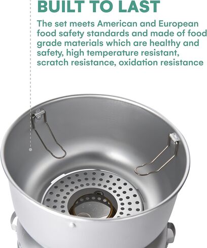 طقم موقد الظهر من أوتلري - مجموعة مقالي التخييم للطهي - مع موقد كحول وموقد غاز - مجموعة أواني طهي للتخييم للمشي لمسافات طويلة والتخييم وحقائب الظهر، msr Pocketrocket 2 in Kuwait