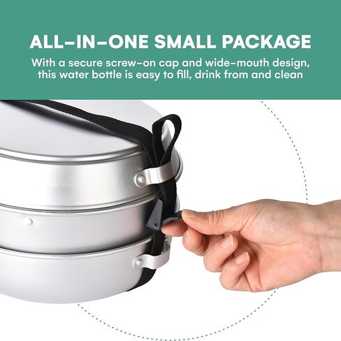 طقم موقد الظهر من أوتلري - مجموعة مقالي التخييم للطهي - مع موقد كحول وموقد غاز - مجموعة أواني طهي للتخييم للمشي لمسافات طويلة والتخييم وحقائب الظهر، msr Pocketrocket 2 in Kuwait