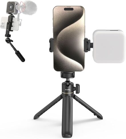 SMALLRIG VK-30 Vlogging Kit for iPhone, Content Creator Kit for YouTube and TikTok Starter, Video Recording Equipment, with Phone Tripod, Phone Mount and Light - 4367 in Saudi Arabia