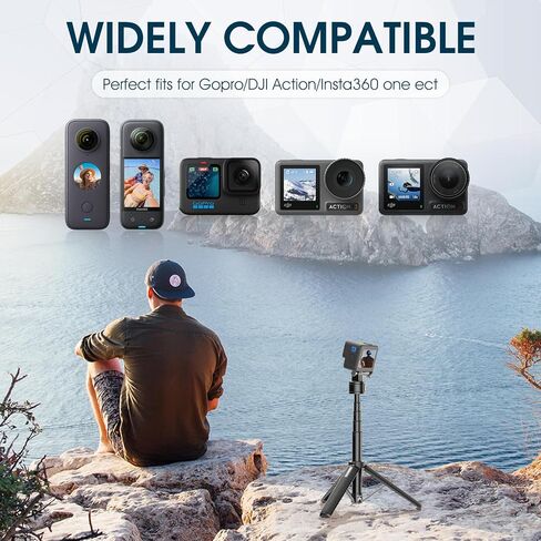 ULANZI MT-34 حامل ثلاثي القوائم قابل للتمديد لكاميرا Gopro، Go Quick II 20.7 بوصة حامل ثلاثي القوائم لكاميرا الحركة مع حزام يد 4 مراحل ملحقات مدونة فيديو محمولة لـ GoPro Hero 12 11 10 9/Max/DJI OSMO/Insta 360 in Kuwait